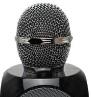 Беспроводной караоке микрофон WSTER WS-1816 Bluetooth USB AUX FM со встроенной колонкой и 4 тембрами голоса на аккумуляторе с динамиком WS1816 Черный