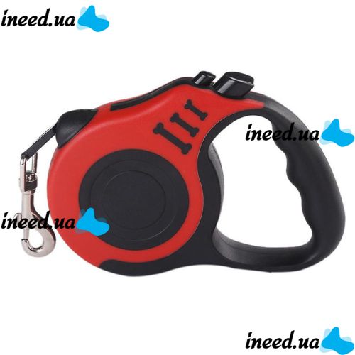 Автоматичний висувний повідець рулетка Trox TR-30 для вигулу собак 3м з блокуванням, Маленький повідець-рулетка для прогулянок із собаками до 12 кг