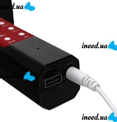 Бездротовий караоке мікрофон WSTER WS - 1828 Bluetooth USB AUX FM з вбудованою колонкою і 4 тембрами голосу на акумуляторі з динаміком Ws1828 Чорний