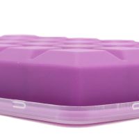Силіконова багаторазова форма Silicone Ice Cubes Make для заморозки льоду і шоколаду з кришкою на 24 осередки, Лоток піднос для зберігання льоду 24 кубика