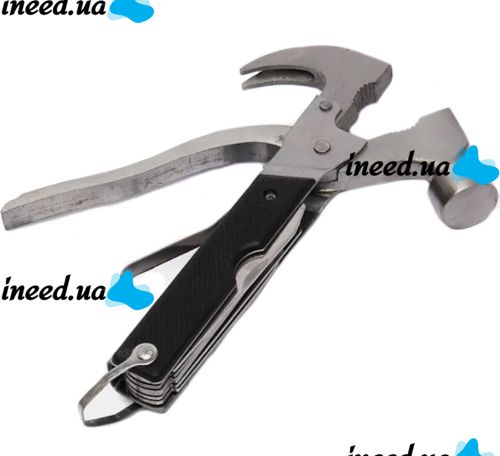 Universal Folding Wrench Multitool Hammer Swiss Knife Bell Howell Tac Tool 18 in 1 Pliers, Screwdriver Stainless Steel Saw with Case