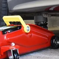 Автомобільний гідравлічний підкатний домкрат Forte Jack S295 до 2.5 тонн, горизонтальний підйомник FJ565 до 2500 кг 125х320мм для машини червоний
