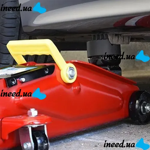 Автомобільний гідравлічний підкатний домкрат Forte Jack S295 до 2.5 тонн, горизонтальний підйомник FJ565 до 2500 кг 125х320мм для машини червоний
