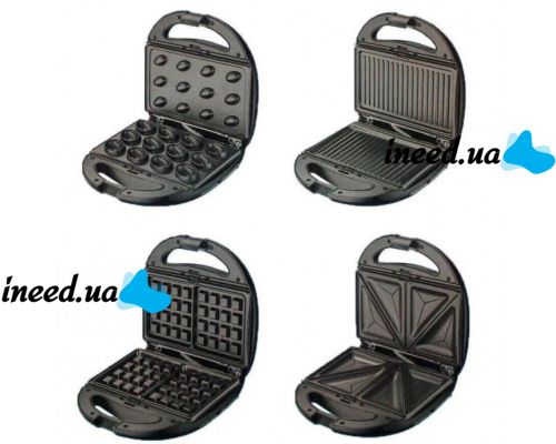 Sandwich maker sandwich maker multi-baker 4 in 1 Steinberg ST-779 1200W 4in1 Grant GT-779 1200W grey grill, waffle iron, walnut GrandHoff sandwich maker