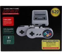 Portable retro gaming console Dendy 620 games Dendy 8 Bit Super Mini SFC, Children's 8 bit console with two joysticks and built-in games Grey