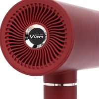 Професійний фен для укладання і сушіння волосся VGR V-431 червоний з насадкою іонізацією захистом від перегріву і режимом холодного повітря 1800W