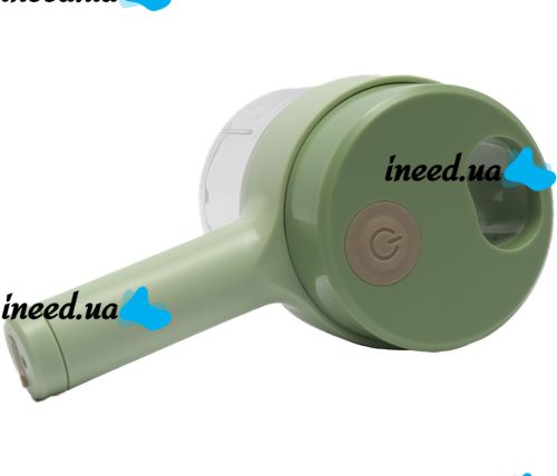Багатофункціональний ручний подрібнювач для овочів 4 в 1 Food Chopper Gatling, Електрична кухонна овочерізка терка, міні блендер-слайсер Зелений