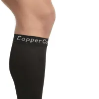 Поддерживающие компрессионные гетры Copper Fit Calf Compression Sleeves, Облегающие гольфы с фиксацией икр, Бандаж для поддержки голени Черные