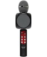 Беспроводной караоке микрофон WSTER WS-1816 Bluetooth USB AUX FM со встроенной колонкой и 4 тембрами голоса на аккумуляторе с динамиком WS1816 Черный