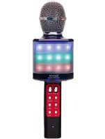 Бездротовий караоке мікрофон WSTER WS - 1828 Bluetooth USB AUX FM з вбудованою колонкою і 4 тембрами голосу на акумуляторі з динаміком Ws1828 Чорний
