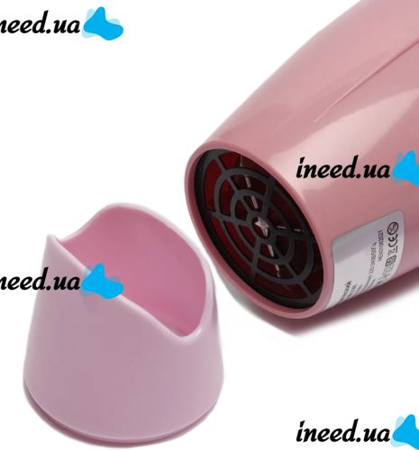 Складаний дорожній фен PRO BaByliss Coco 1000w для укладання і сушіння волосся зі збірною ручкою, насадкою концентратором і терморегулятором Рожевий
