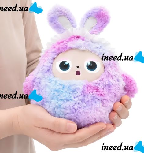 Интерактивная мягкая игрушка Mimi AI 25 см с искусственным интеллектом, интерактивная игрушка Bobo Holly H-21036 c Led глазами и голосом фиолетовая