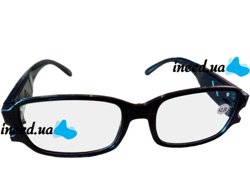 Magnifying LED Reading Glasses Multi Strength Reading Glasses with Dual Backlight, Universal Glasses with Flashlight Black