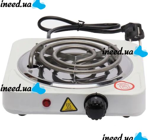 Електрична настільна спіральна плита на одну конфорку Hot Plate JX-1010B 1000W, одноконфорочная електроплита 1000Вт з термостатом на 5 положень