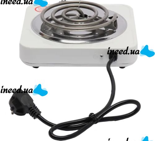 Електрична настільна спіральна плита на одну конфорку Hot Plate JX-1010B 1000W, одноконфорочная електроплита 1000Вт з термостатом на 5 положень