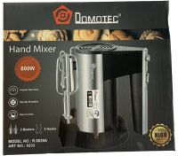 Manual kitchen mixer Domotec R.6629A for kneading dough with 2 types of nozzles on a stand 800W, Electric dough mixer Domotek 800W 5 speeds
