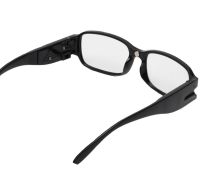 Magnifying LED Reading Glasses Multi Strength Reading Glasses with Dual Backlight, Universal Glasses with Flashlight Black