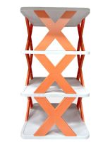 Multi-level shoe rack LY-155, compact shoe storage shelf, Organizer