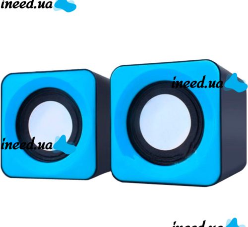 Speaker Mini FT-202 2.1 PC Music Computer Speakers, Speaker System with Subwoofer and 9W Satellites from USB Mini-jack 3.5mm Blue