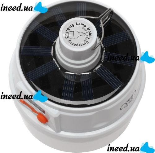 Аккумуляторная подвесная лампа Solar Lamp BL-2022 на солнечной батарее, Подвесной светодиодный фонарь на крючке для кемпинга на аккумуляторе JD-2022