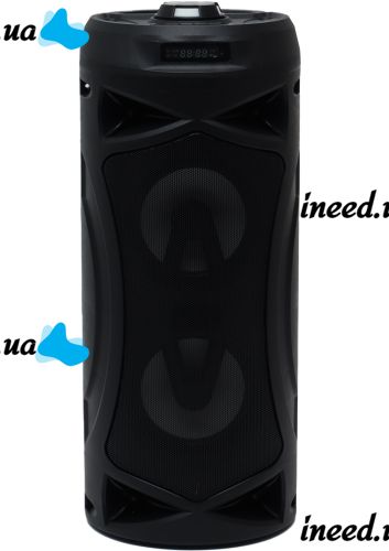 Бездротова Bluetooth колонка динамік SoonBox S4403 з LED підсвічуванням 10W і мікрофоном, акумуляторна блютуз акустика караоке USB SD FM AUX Чорна