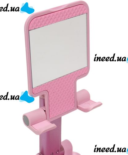 Desktop Stand Holder with Mirror Folding desktop phone stand PD-C06 for Tablet Phone, Folding Transformer for Smartphone AND196 Pink