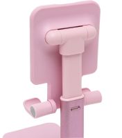 Desktop Stand Holder with Mirror Folding desktop phone stand PD-C06 for Tablet Phone, Folding Transformer for Smartphone AND196 Pink