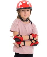 Children's Protection Kit 7in1 Kids Sport 44529 knee pads, elbow pads gloves and helmet for roller skating, Children's protection with bicycle helmet