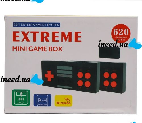 8bit U-BOX EXTREME Mini Game Box AHH-07 620 games with 2 wireless joysticks Portable 8bit console with built-in games D600