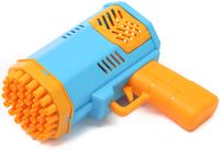 Генератор мильних бульбашок Rocket Bubble Gun на 40 отворів з піддоном, дитячий іграшковий пістолет з LED підсвічуванням на батарейках від 3-х років 555-2