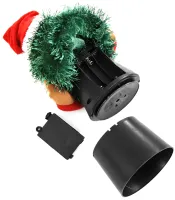 Dancing Xmas Tree ET02 interactive Christmas tree 17x10 cm rotating musical Christmas tree with hat on batteries