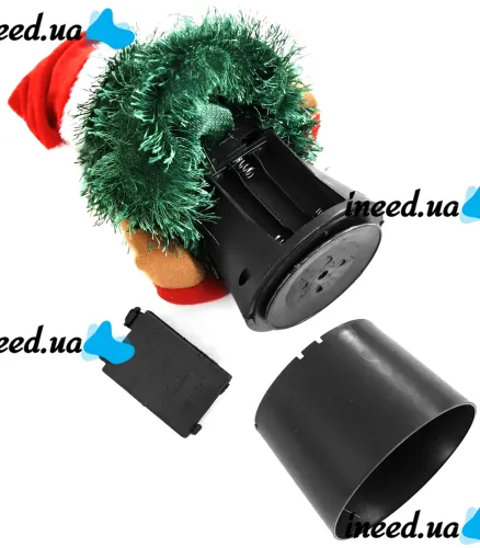 Dancing Xmas Tree ET02 interactive Christmas tree 17x10 cm rotating musical Christmas tree with hat on batteries