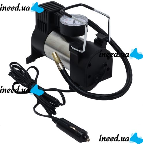 Car Cigarette Lighter Compressor Aig pump HS-208 965kPa for Tire Pumping 140PSI 10Amp Car Compressor Pump for Pumping Car Wheels Black