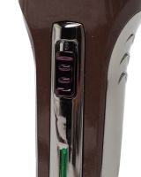 Rechargeable Electric Shaver Shaver Kemei KM-A588 2in1 with Nozzle Beard Trimmer 3W, Cordless Razor for Hair Removal Brown