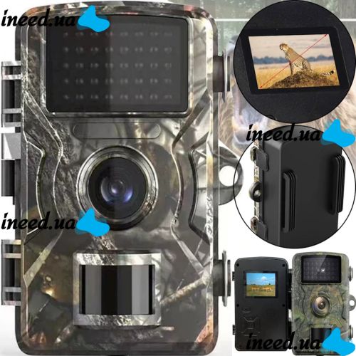 Охотничья фотоловушка Trail Wild Hunt DL-001 IP66 12mp с экраном 2" и ночным видением, Боди камера нагрудный видеорегистратор с датчиком движения