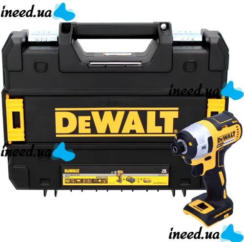 Аккумуляторный ударный шуруповерт импакт DeWALT DCF860E2T Impact XR 36V 5Ah с 2 аккумуляторами, беспроводная бесщеточная дрель с подсветкой Деволт в кейсе