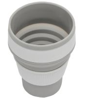Collapsible Silicone Thermo Cup Collapsible SL-100 350 ml, Silicone Folding Transformer Cup with Lid Silicon Magic Cup with Plastic Rim