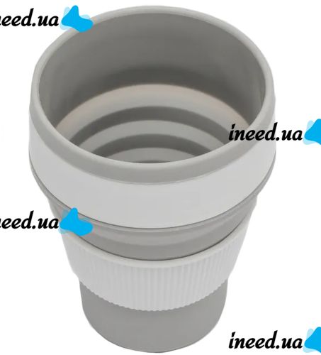 Collapsible Silicone Thermo Cup Collapsible SL-100 350 ml, Silicone Folding Transformer Cup with Lid Silicon Magic Cup with Plastic Rim