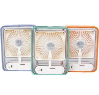 Desktop Rechargeable Mini Fan Humidifier Jisulife Holder Fan HF-200 with Backlight Wireless Mini Fan 4 Speeds USB