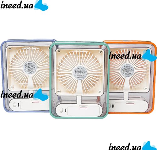 Desktop Rechargeable Mini Fan Humidifier Jisulife Holder Fan HF-200 with Backlight Wireless Mini Fan 4 Speeds USB