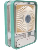 Desktop Rechargeable Mini Fan Humidifier Jisulife Holder Fan HF-200 with Backlight Wireless Mini Fan 4 Speeds USB