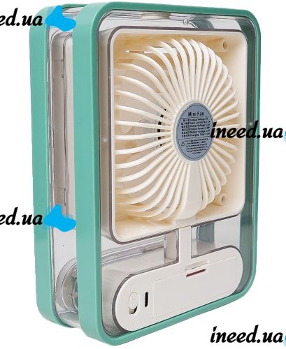 Desktop Rechargeable Mini Fan Humidifier Jisulife Holder Fan HF-200 with Backlight Wireless Mini Fan 4 Speeds USB