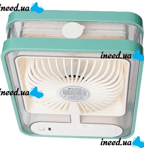 Desktop Rechargeable Mini Fan Humidifier Jisulife Holder Fan HF-200 with Backlight Wireless Mini Fan 4 Speeds USB