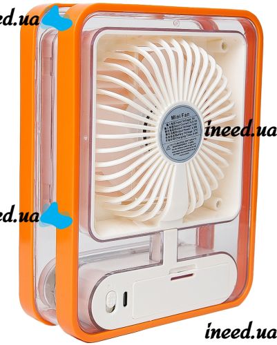 Desktop Rechargeable Mini Fan Humidifier Jisulife Holder Fan HF-200 with Backlight Wireless Mini Fan 4 Speeds USB