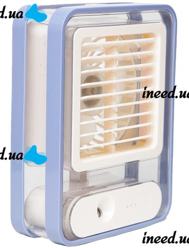 Desktop Rechargeable Mini Fan Humidifier Jisulife Holder Fan HF-200 with Backlight Wireless Mini Fan 4 Speeds USB