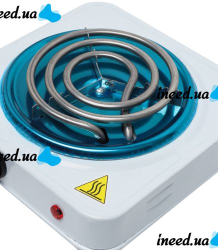 Електрична настільна спіральна плита на одну конфорку Domotec MS-5801 1000W, одноконфорочная електроплита 1000Вт з термостатом на 5 положень