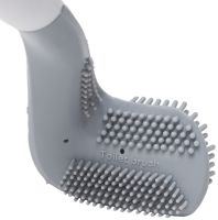 Toilet mounted brush Tanger Toilet brush LTB-01 with toilet bowl cleaning brush with Wall Mount, Silicone Toilet Scraper Brush