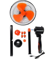 Domotec MS-1619 40 cm stand fan 16" inch 40W Domotec Orange floor fan on telescopic leg with swivel and tilt