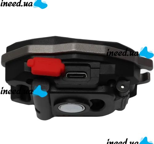 Нагрудний акумуляторний LED ліхтарик брелок Police Lamp W5144 з прикурювачем і свистком, похідний ліхтар із запальничкою і брелоком 7 режимів від USB