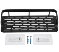 Настенная прямая полка в ванную Storage Rack AND197, Навесной органайзер 30х13х5.5см держатель для ванной XL-915 под косметические принадлежности на стену
